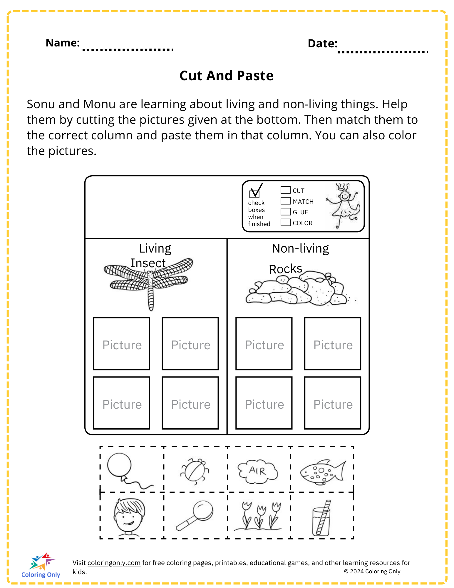 Printable Cut And Paste Worksheets Printable Cut And Paste Worksheets