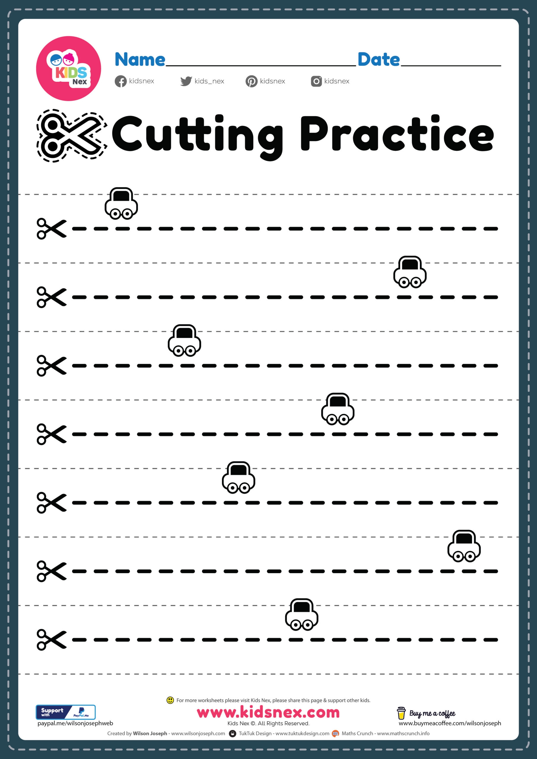 Printable Cutting Practice For Kids Free Printable PDF Printable Cutting Practice For Kids Free Printable PDF