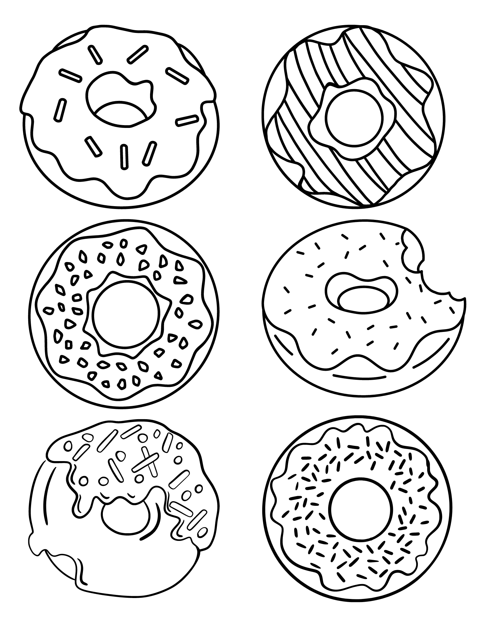 Printable Donut Colouring Pages Printable Free Templates