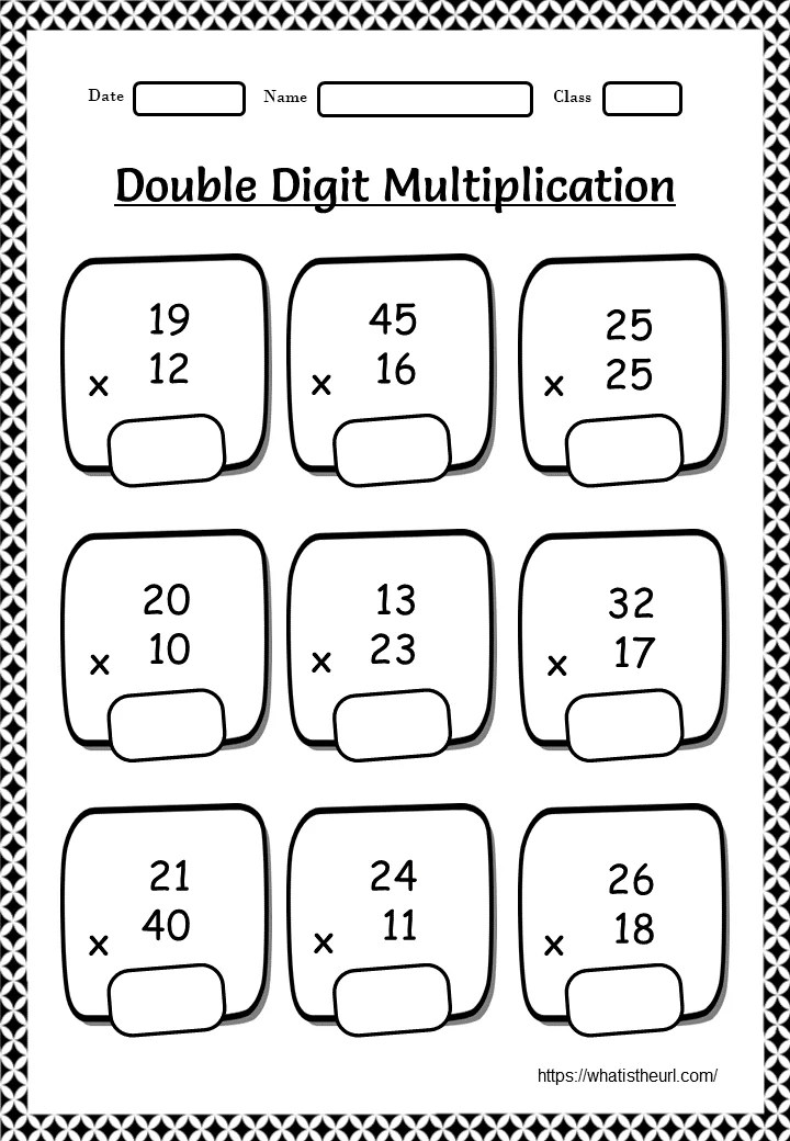Printable Double Digit Multiplication Worksheets Printable Sight 