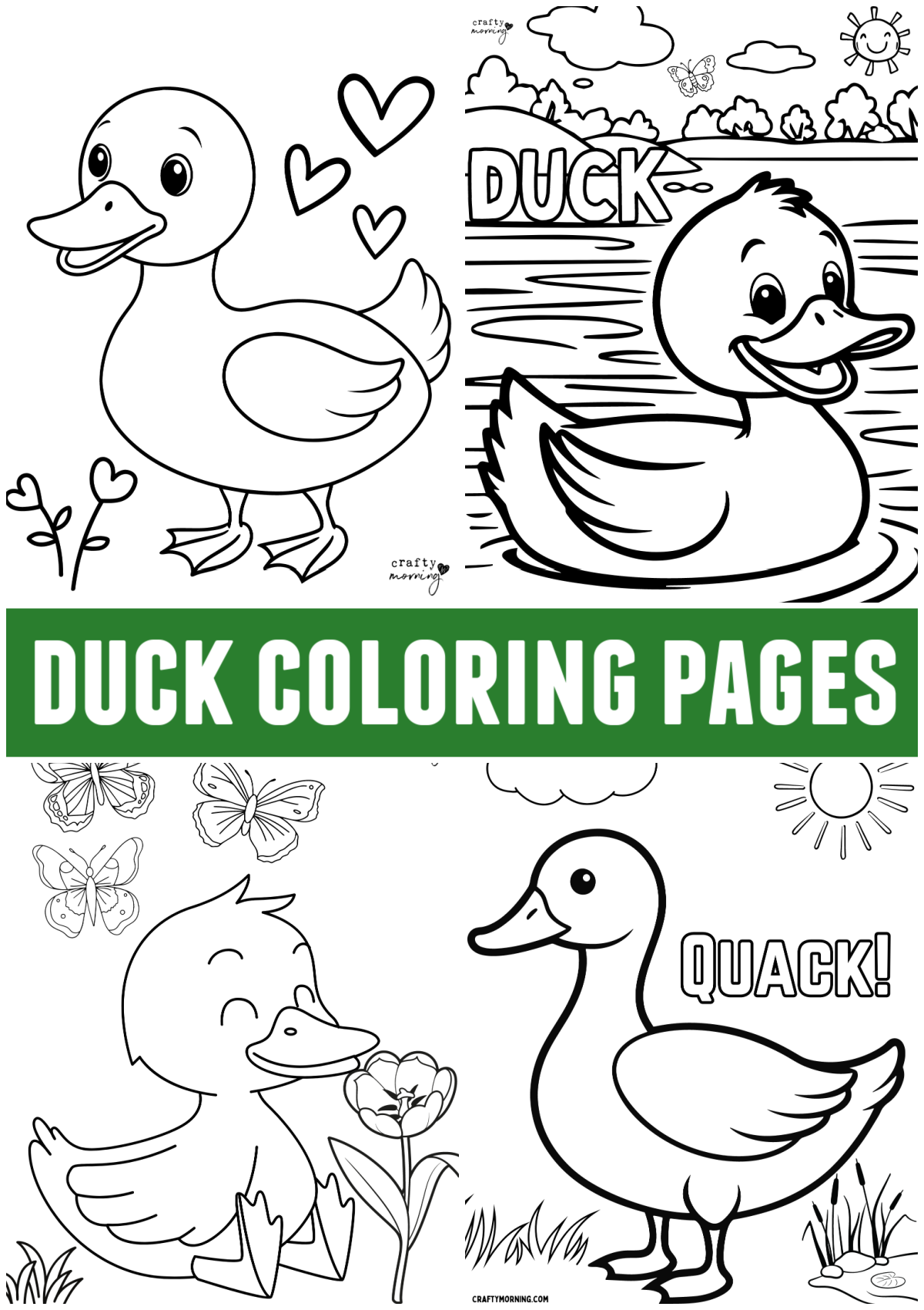 Printable Duck Coloring Pages 2025 