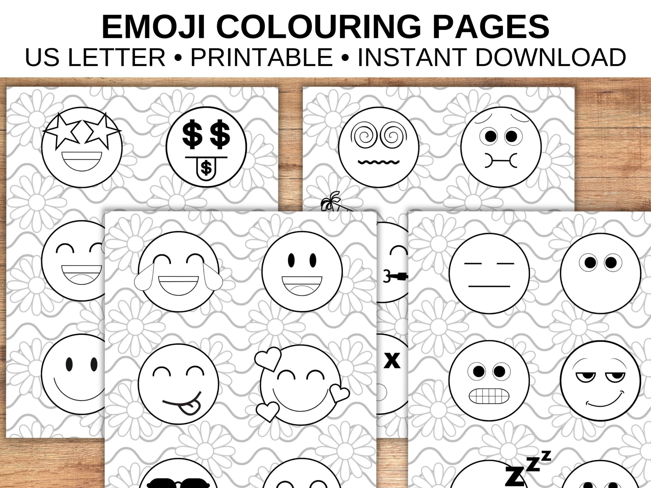 Printable Emojis Coloring Pages 2025 