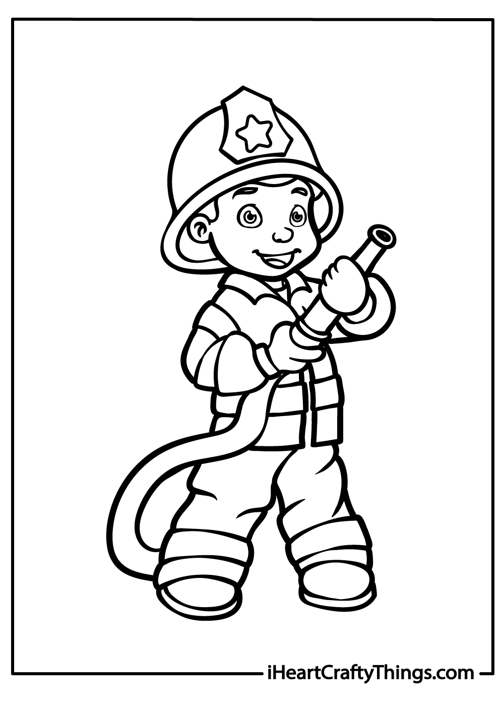 Printable Firefighter Coloring Pages