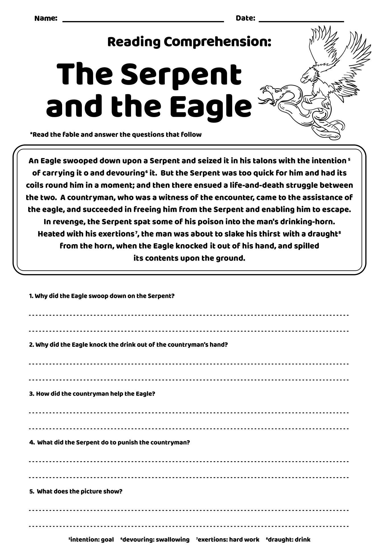 Printable Fourth Grade 4th Grade Reading Worksheets Reading Worksheet 