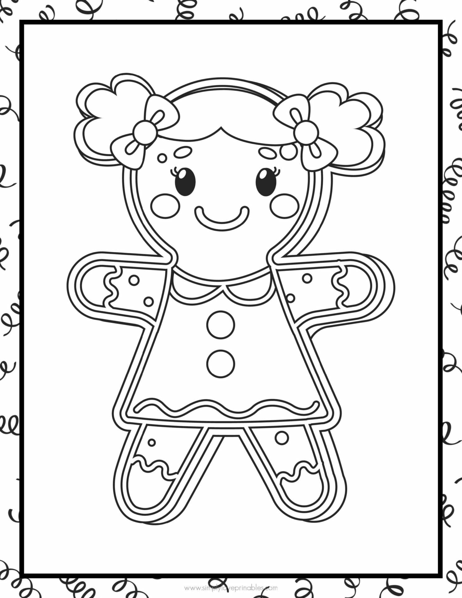 gingerbread coloring page