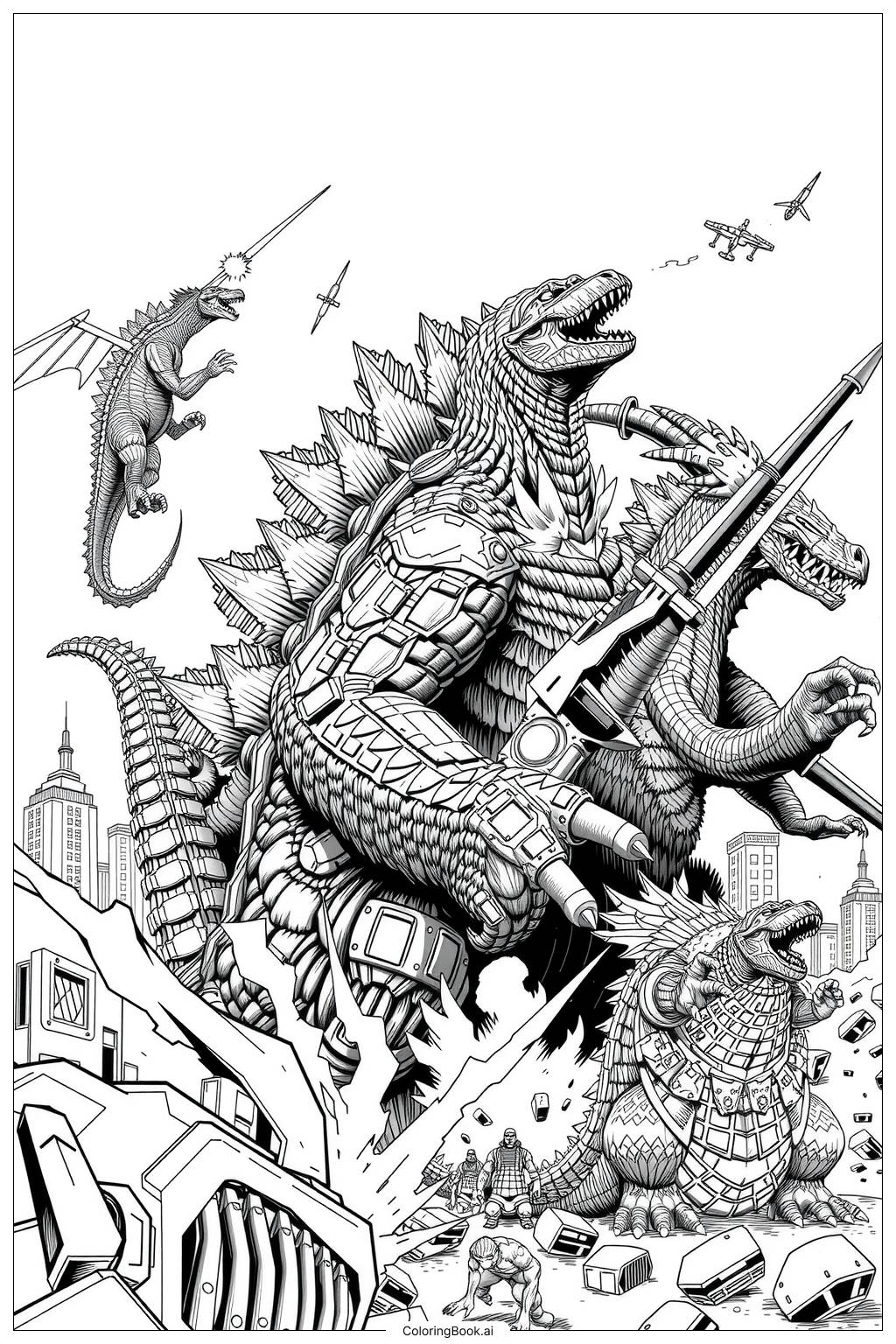 Printable Godzilla Coloring Pages 2025 Printable Godzilla Coloring Pages 2025