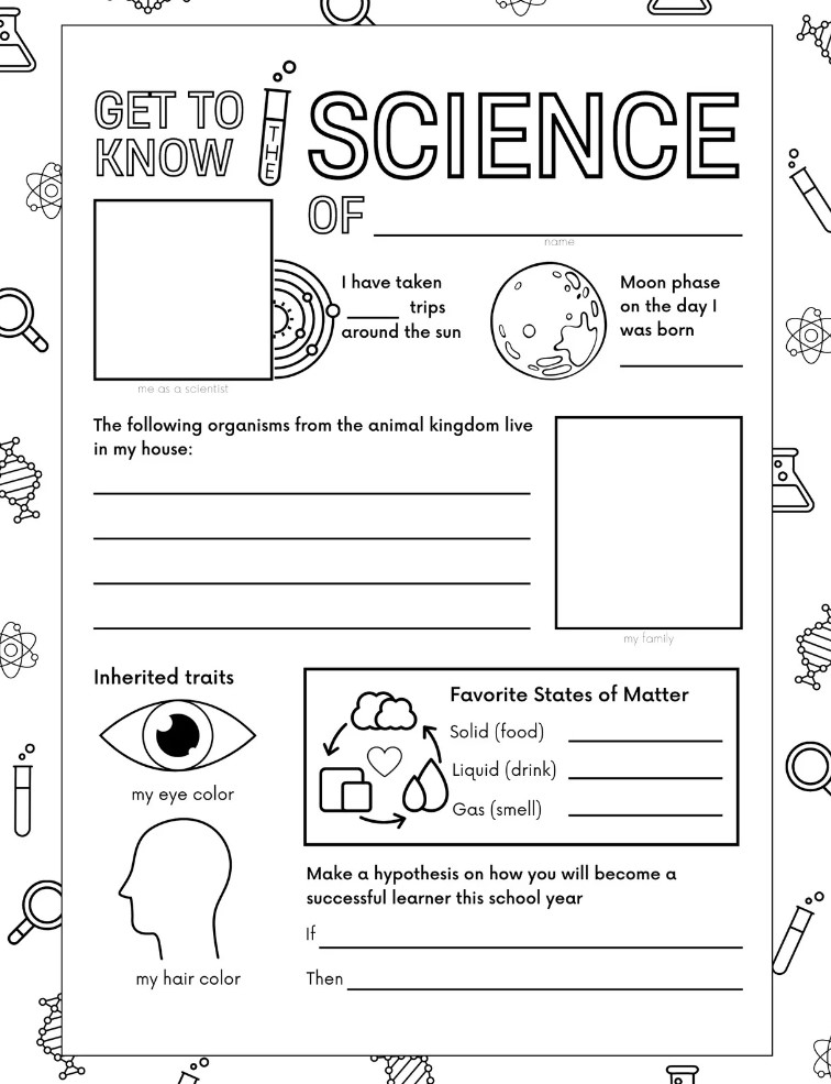 kindergarten science worksheets