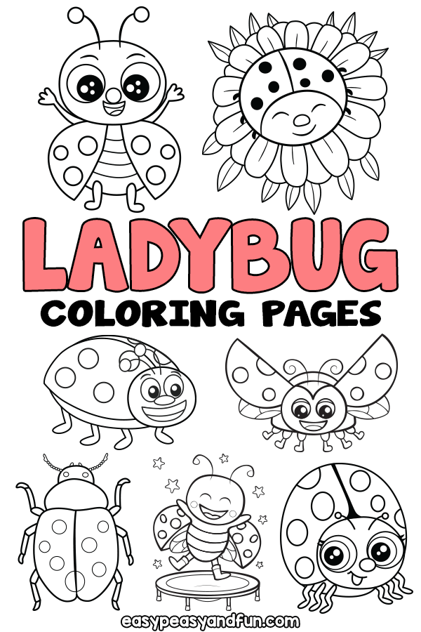 Printable Ladybug Coloring Pages 30 Sheets To Color Easy Peasy And Fun