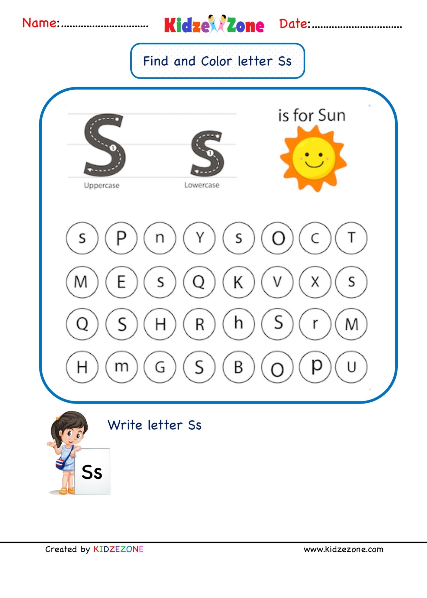 Printable Letter S Worksheets USE EDU PL