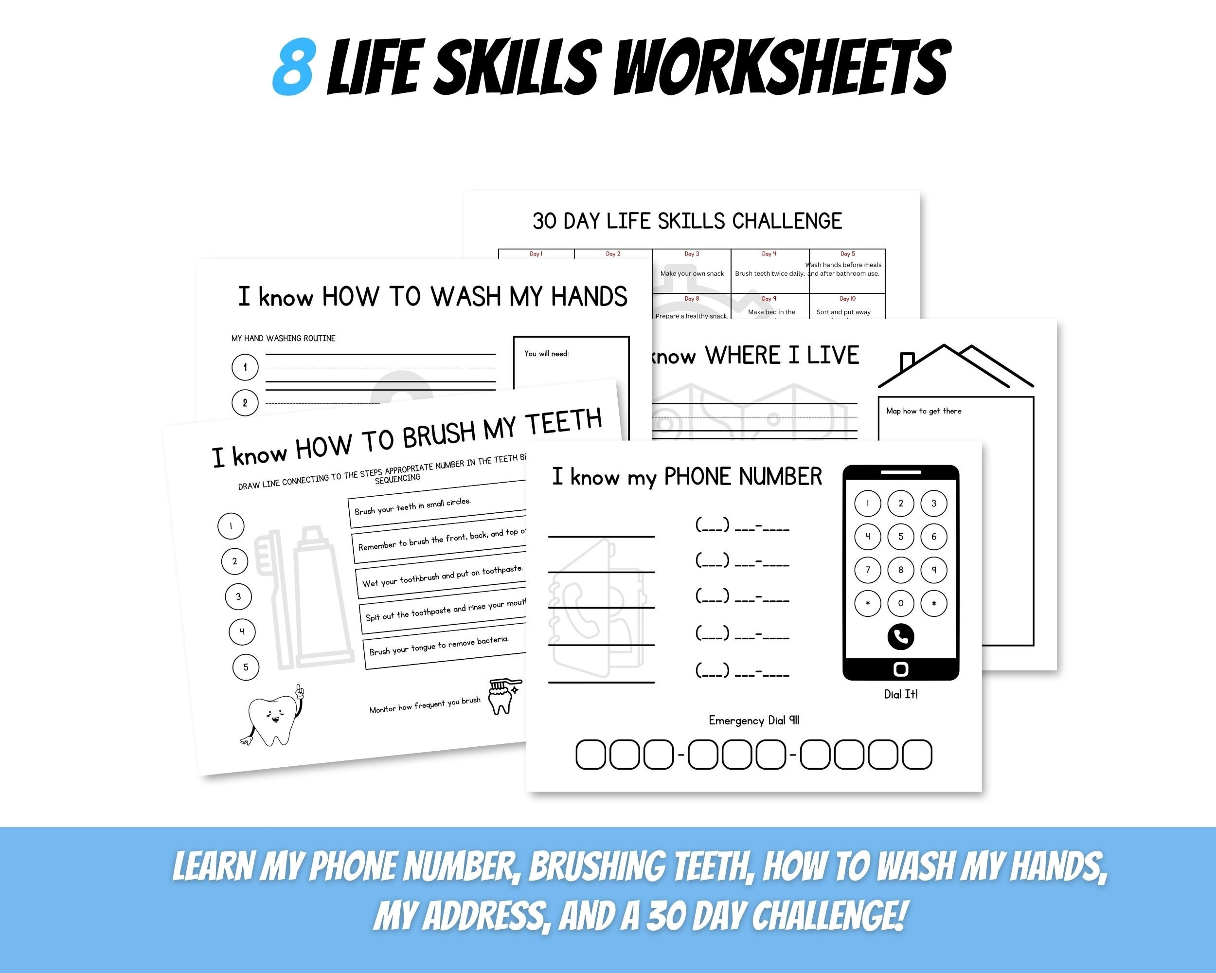 Printable Life Skills Teaching Resources Worksheets Activities More Printable Life Skills Teaching Resources Worksheets Activities More
