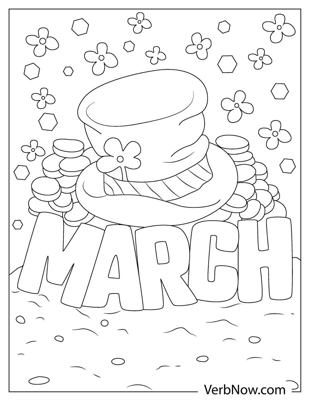 Printable March Coloring Pages Free Printable March Coloring Pages 
