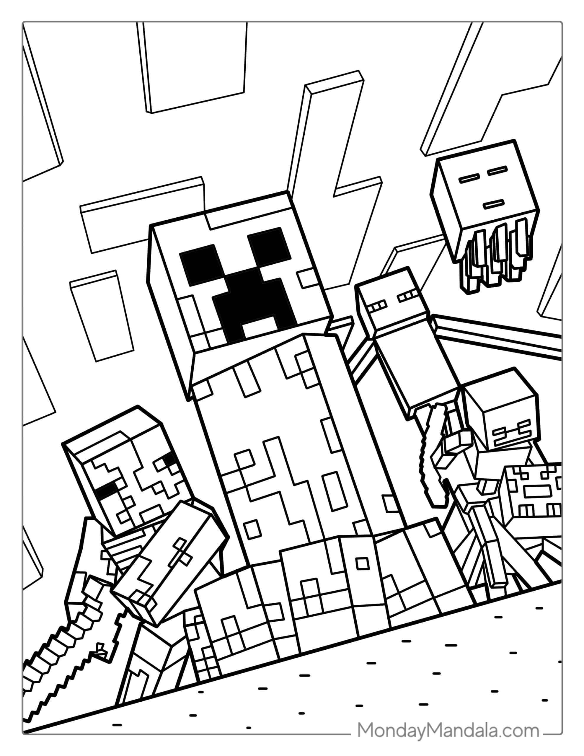 Printable Minecraft Colouring Pages Printable Word Searches