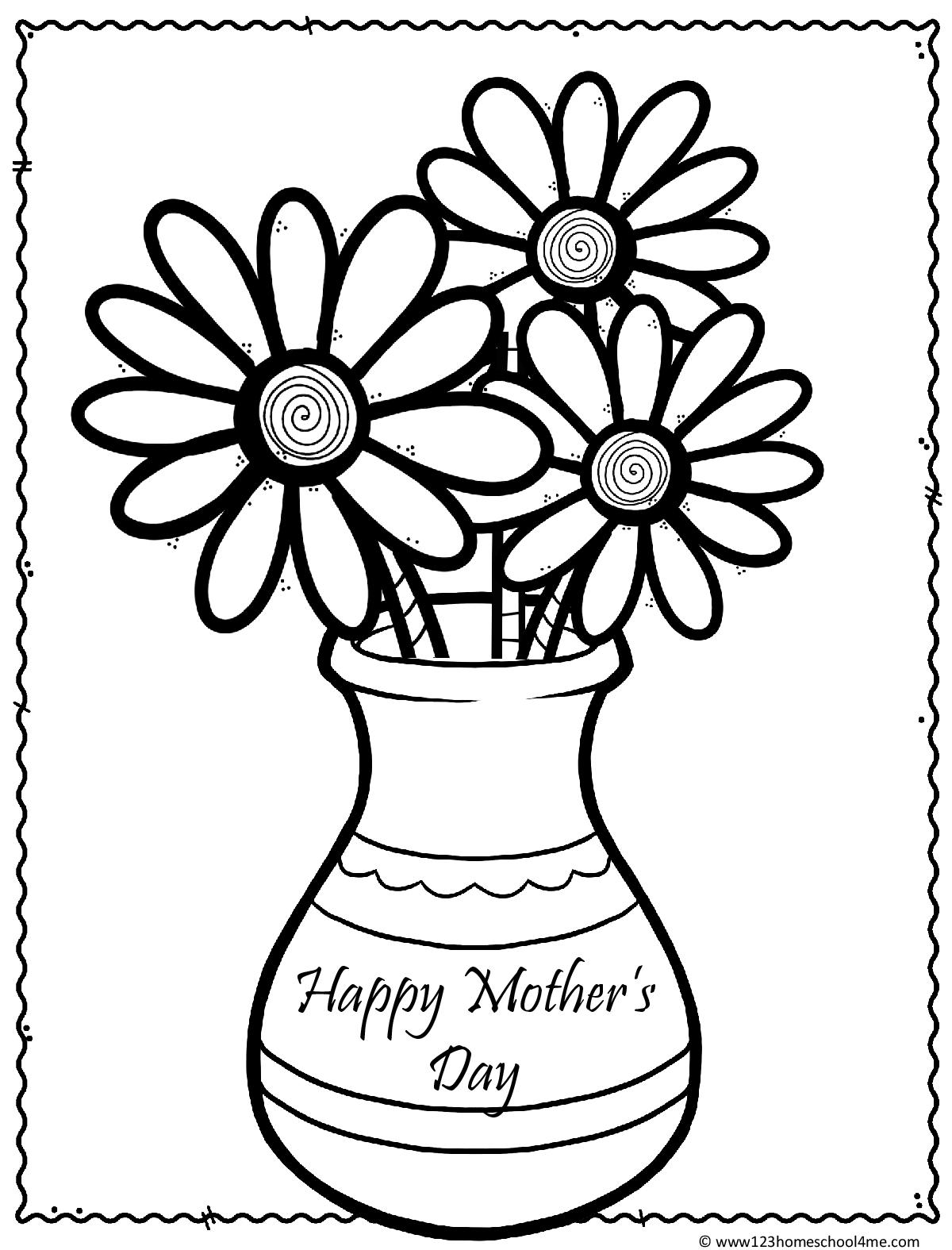 Printable Mothers Day Coloring Pages