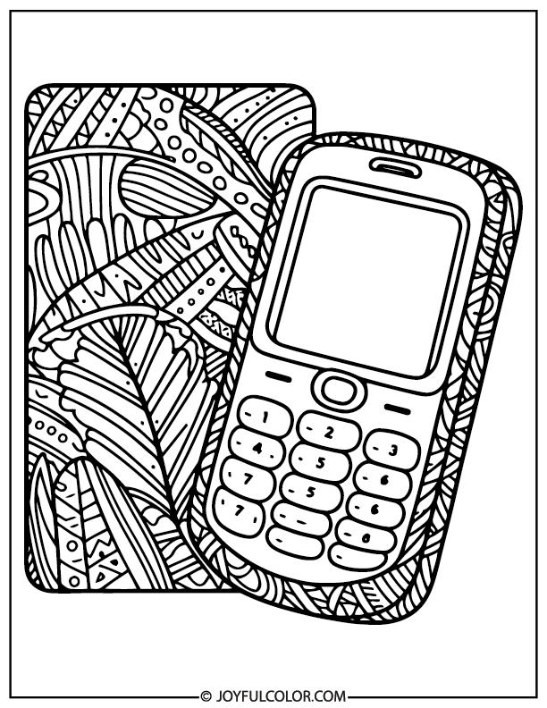 Printable Phone Coloring Pages Download Print For FREE
