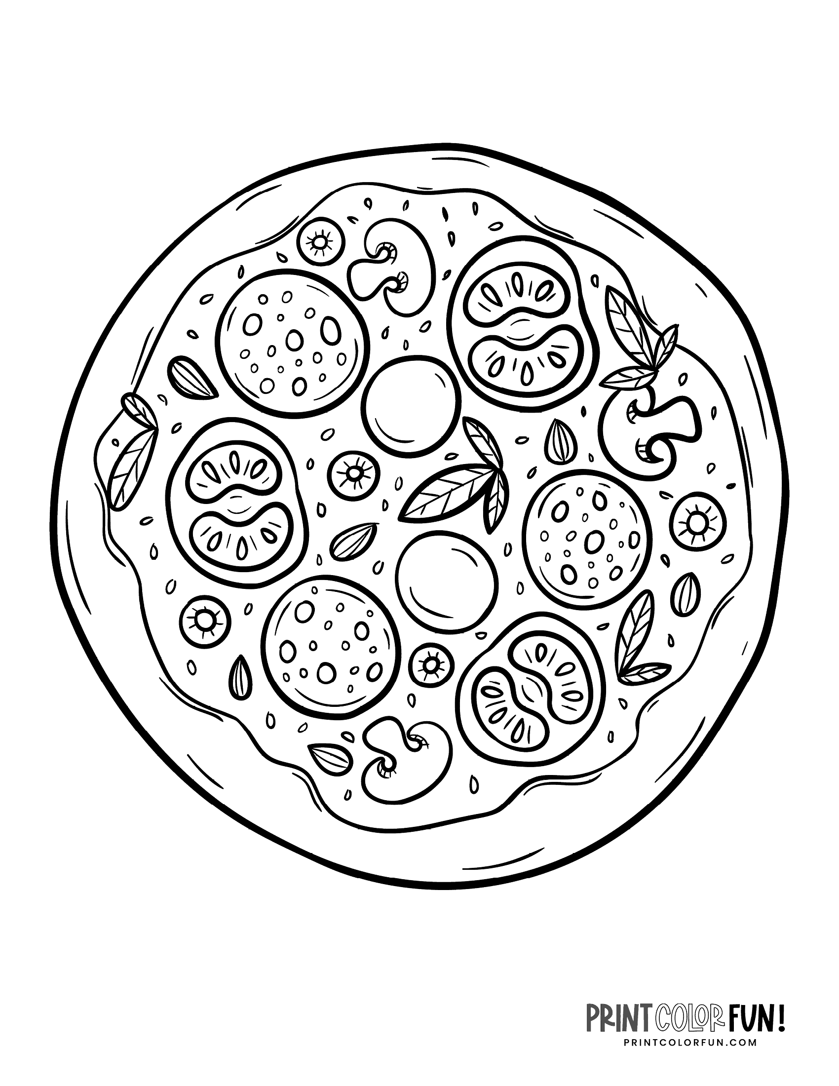 Printable Pizza Coloring Pages USE EDU PL