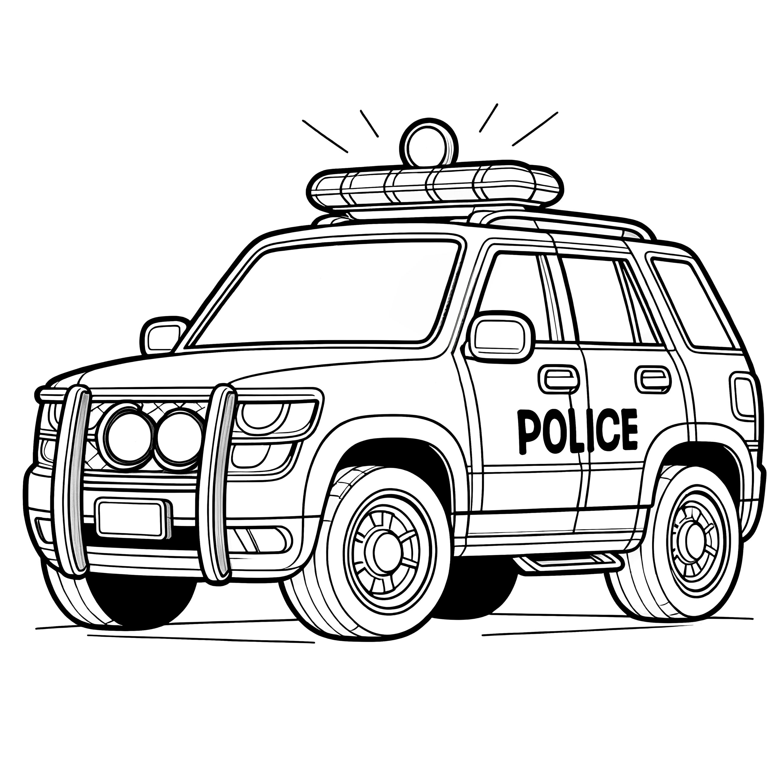 Printable Police Car Coloring Pages 2025 