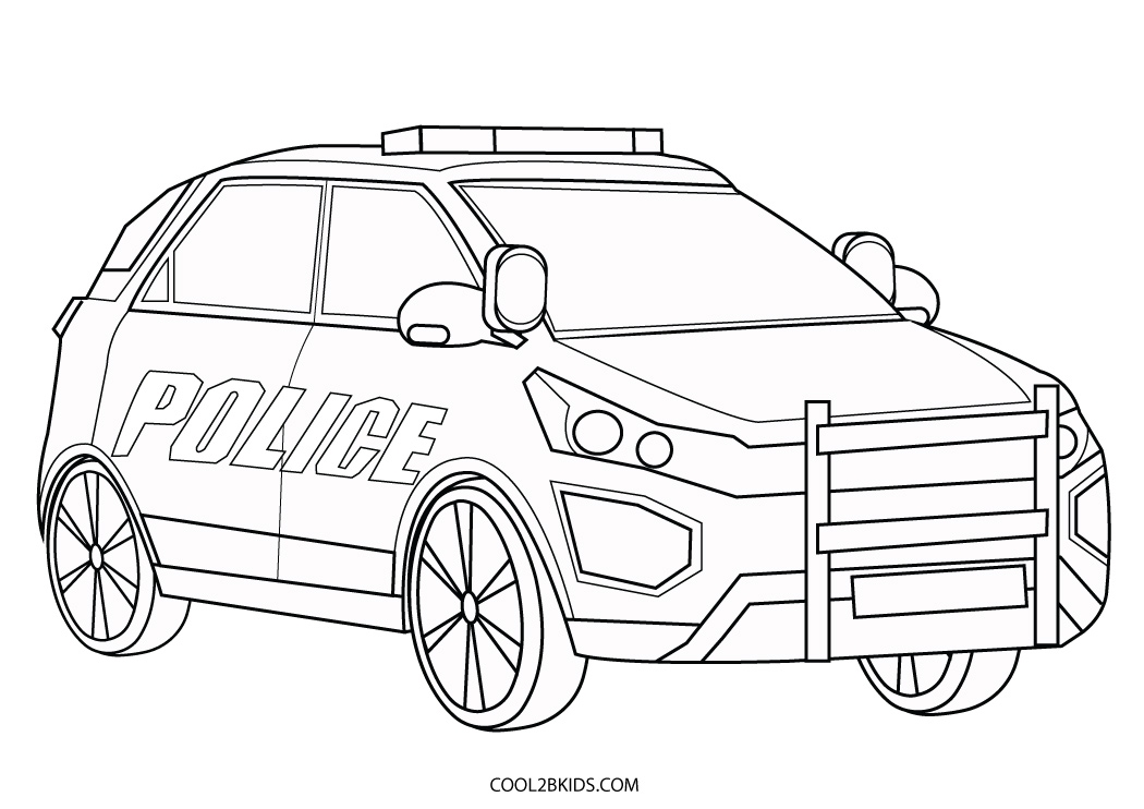 Printable Police Car Coloring Pages