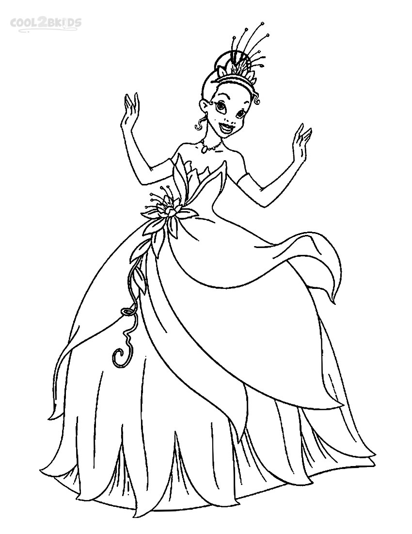 Printable Princess Tiana Coloring Pages For Kids Cool2bKids