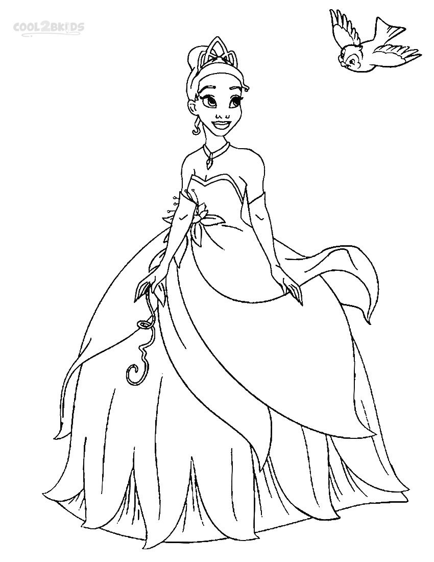 Printable Princess Tiana Coloring Pages For Kids Printable Princess Tiana Coloring Pages For Kids