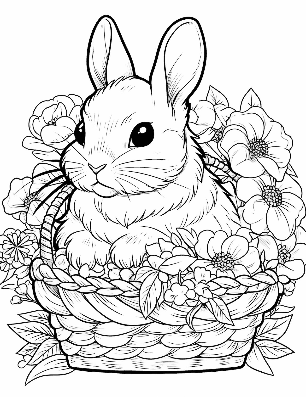 Printable Rabbit Coloring Pages 2025 Printable Rabbit Coloring Pages 2025