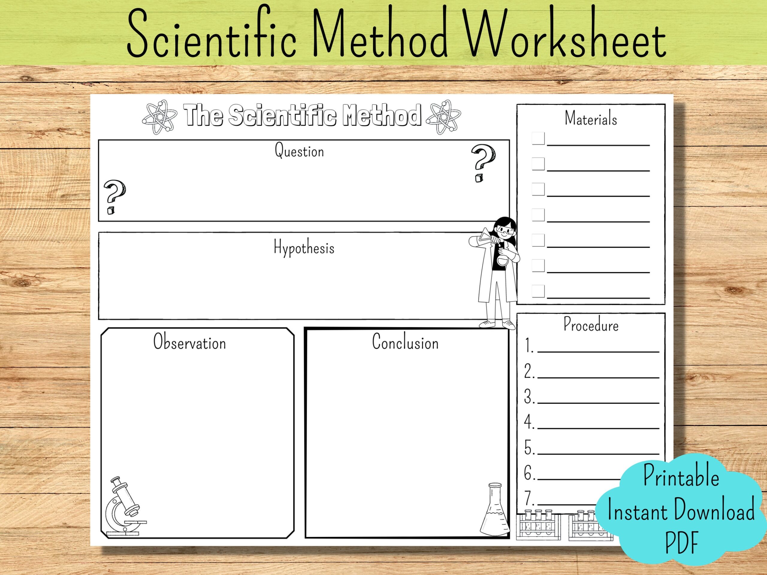 Printable Scientific Method Worksheets Nature Inspired Learning Printable Scientific Method Worksheets Nature Inspired Learning