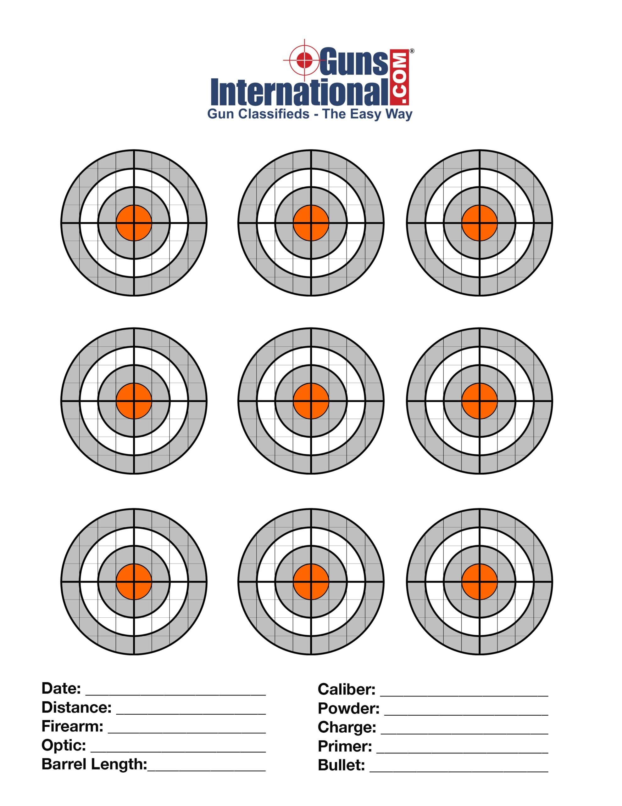 Printable Shooting Targets New Seeds Printable