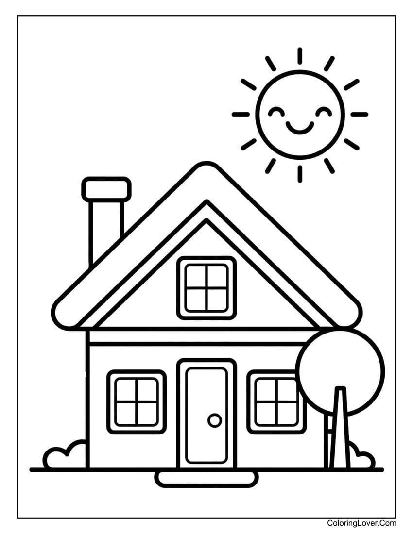 Printable Simple House Coloring Pages For Kids Infoupdate Printable Simple House Coloring Pages For Kids Infoupdate