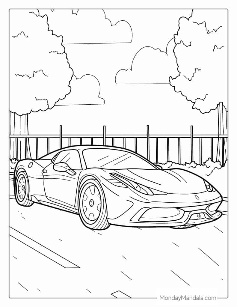 car coloring page