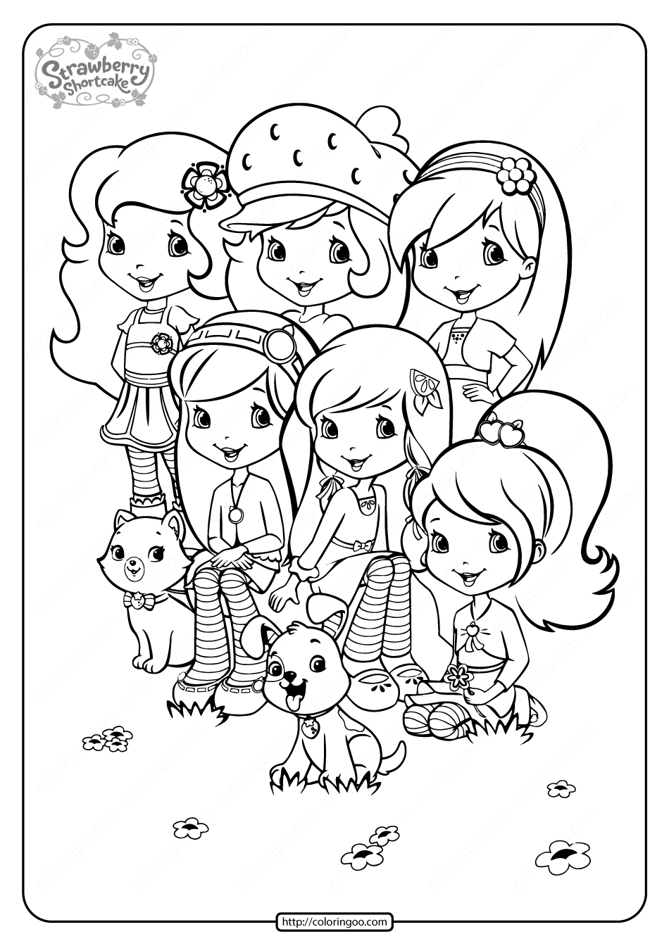 Printable Strawberry Shortcake Coloring Pages Updated 2024