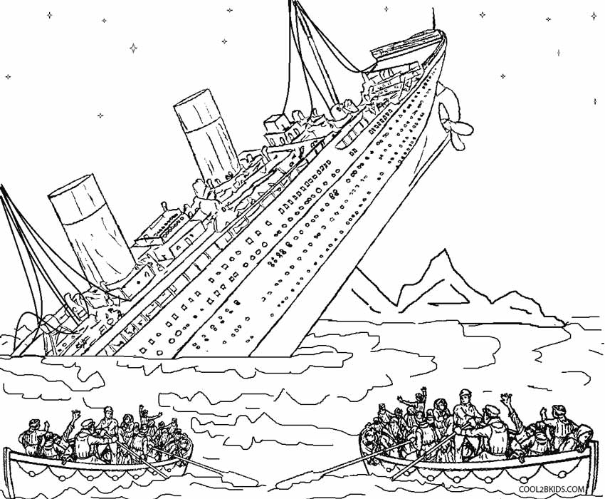 Printable Titanic Coloring Pages For Kids