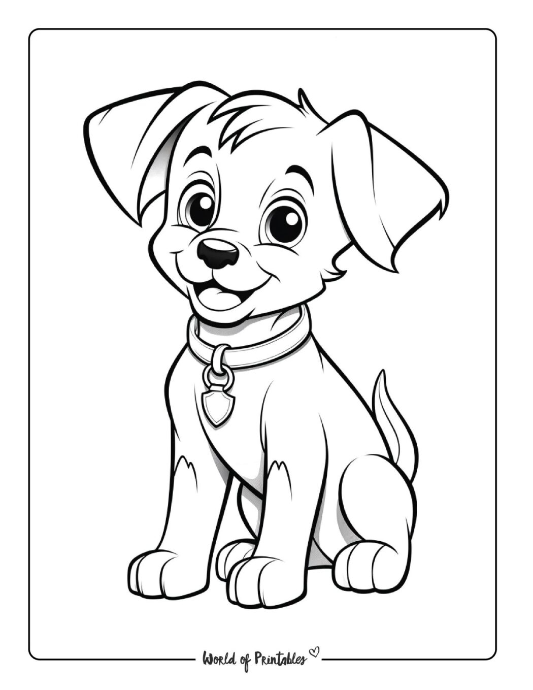 Puppy Coloring Pages World Of Printables