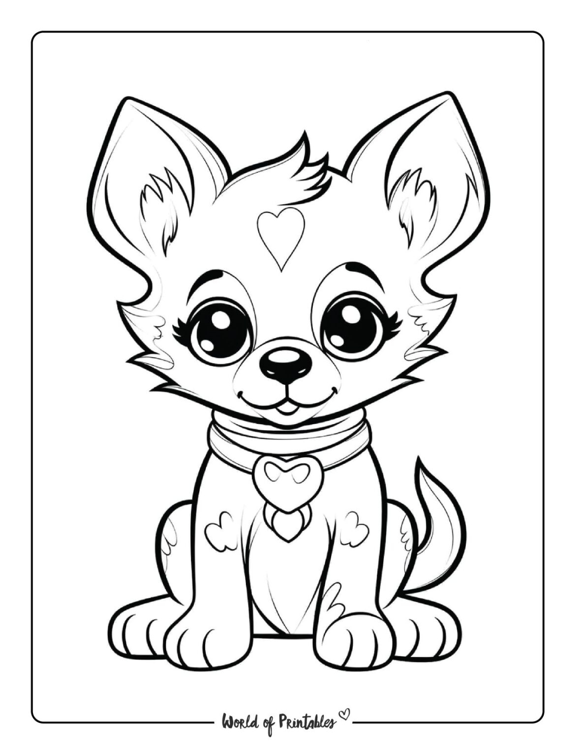 Puppy Coloring Pages World Of Printables Puppy Coloring Pages World Of Printables