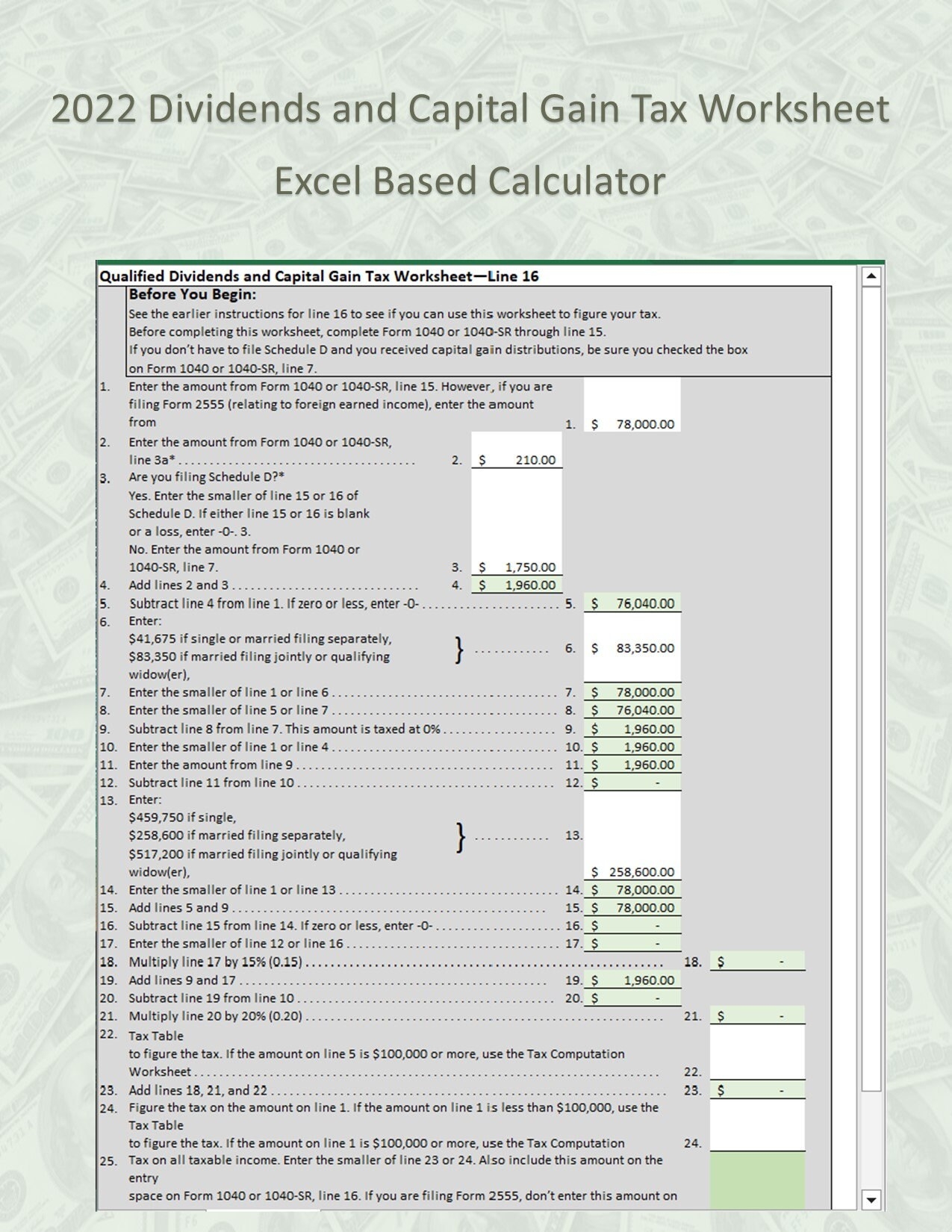 Qualified Dividends And Capital Gain Tax Worksheet 2022 Pdf Fill Qualified Dividends And Capital Gain Tax Worksheet 2022 Pdf Fill