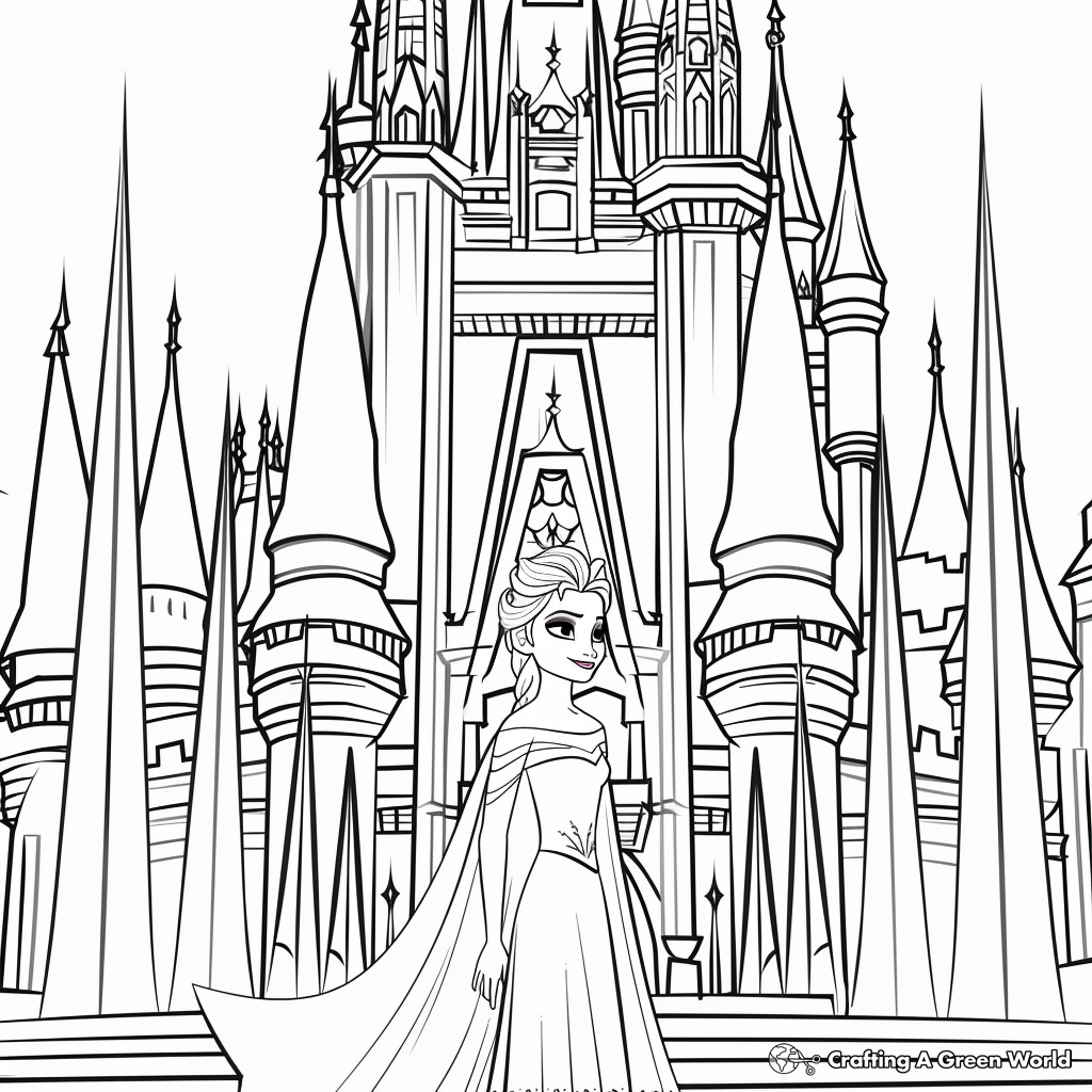 Queen Elsa Frozen Coloring Pages Free Printable 