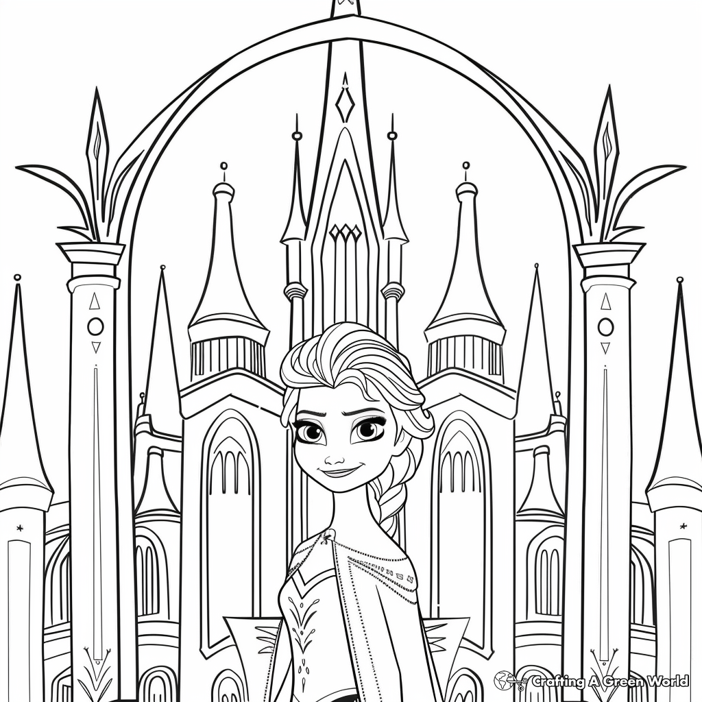 queen elsa coloring page