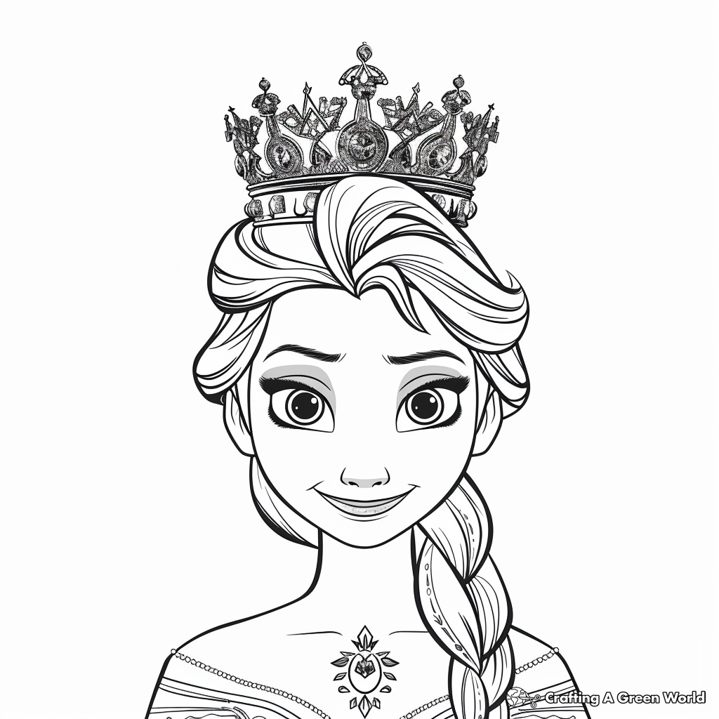 Queen Elsa Frozen Coloring Pages Free Printable 