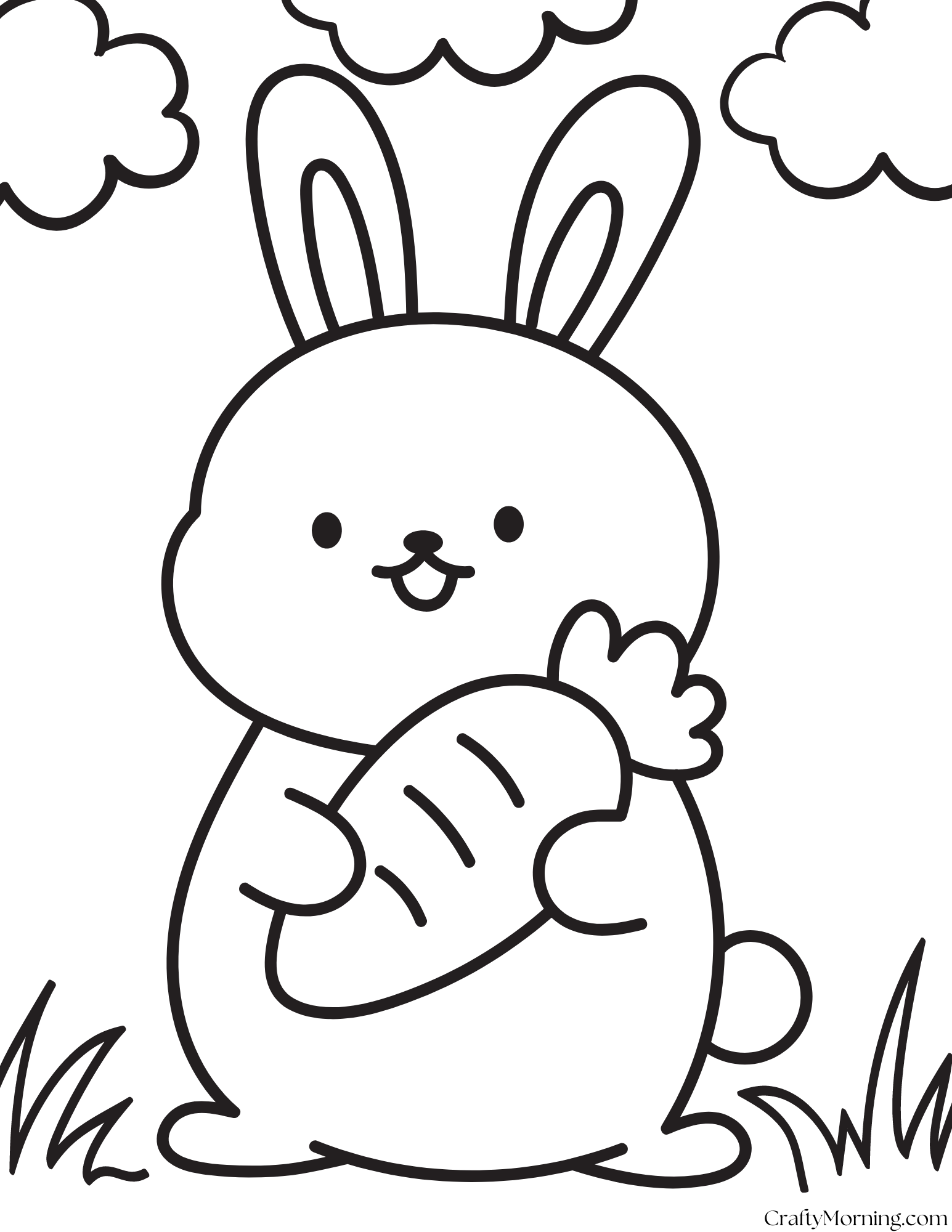 bunny coloring page bunny coloring page