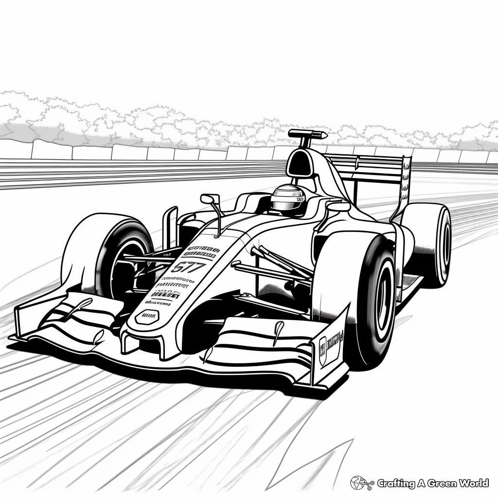 Race Car Coloring Page Race Car Coloring Page