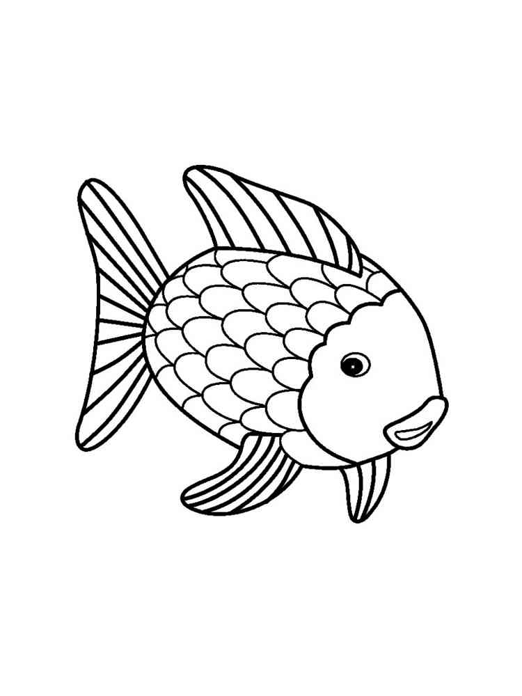Rainbow Fish Coloring Pages Rainbow Fish Coloring Pages