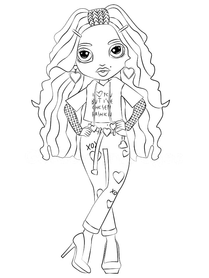 rainbow high coloring pages
