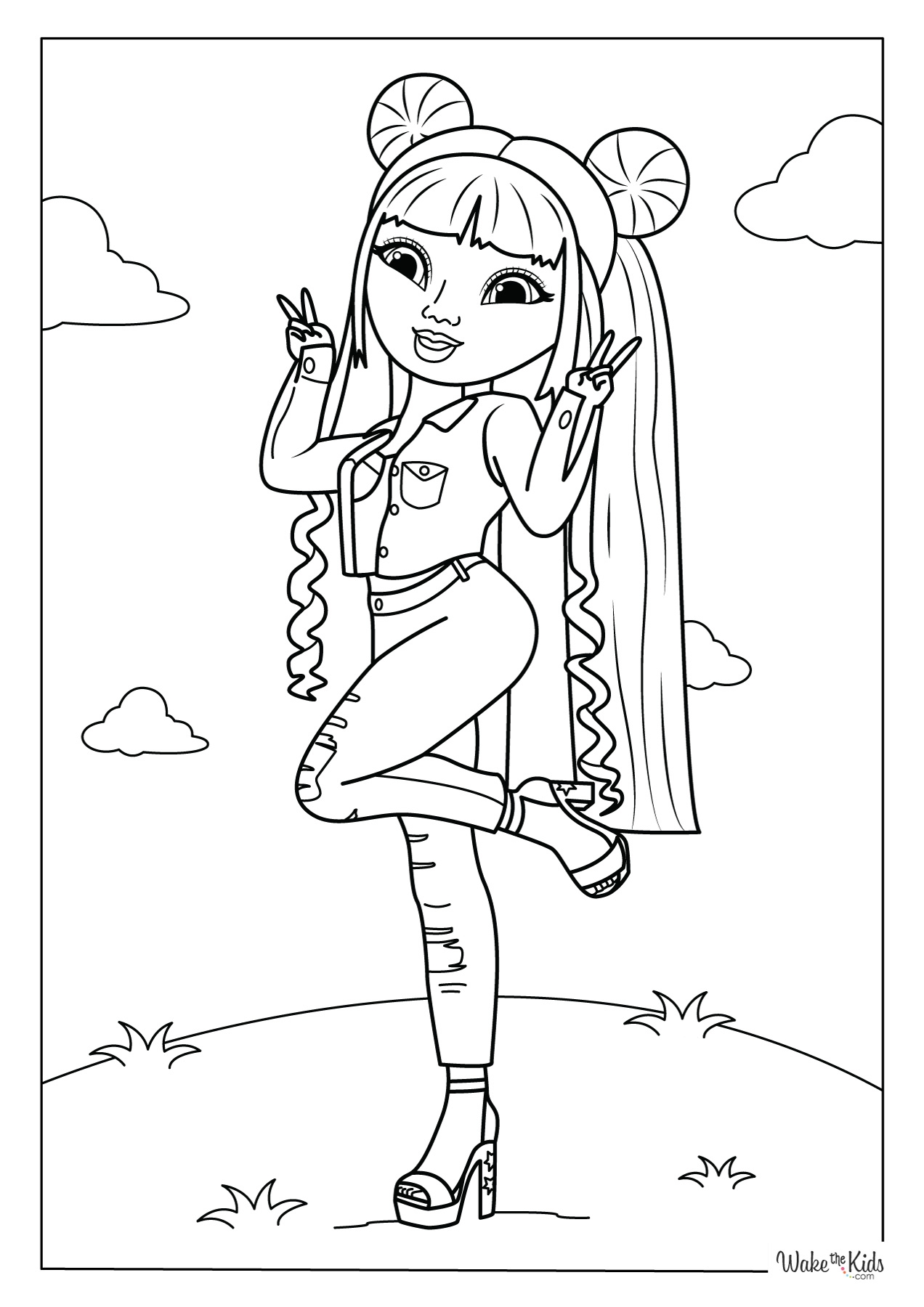 Rainbow High Coloring Pages Free Printable PDFs WakeTheKids