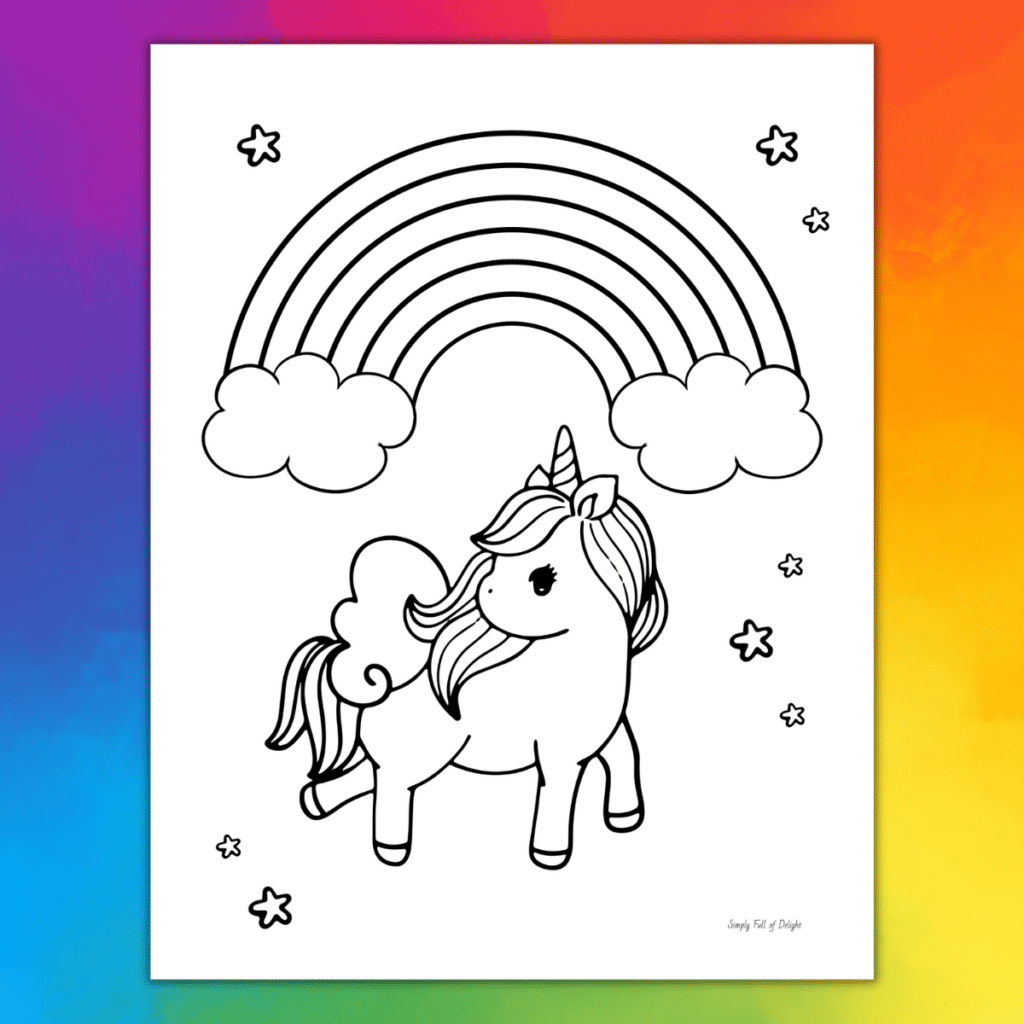 unicorn rainbow coloring pages unicorn rainbow coloring pages