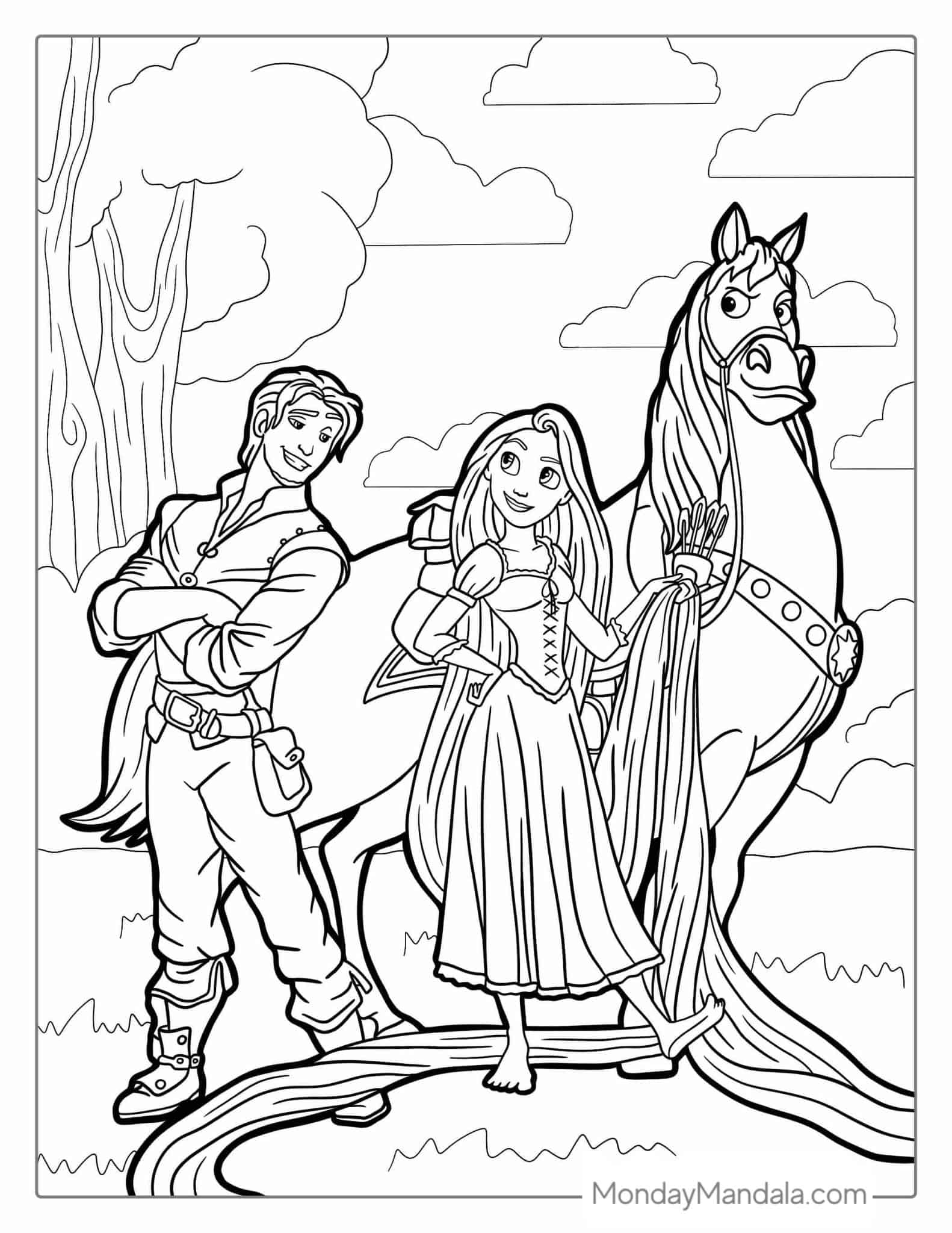 Rapunzel Tangled Colouring Pages Jenny Printable Rapunzel Tangled Colouring Pages Jenny Printable