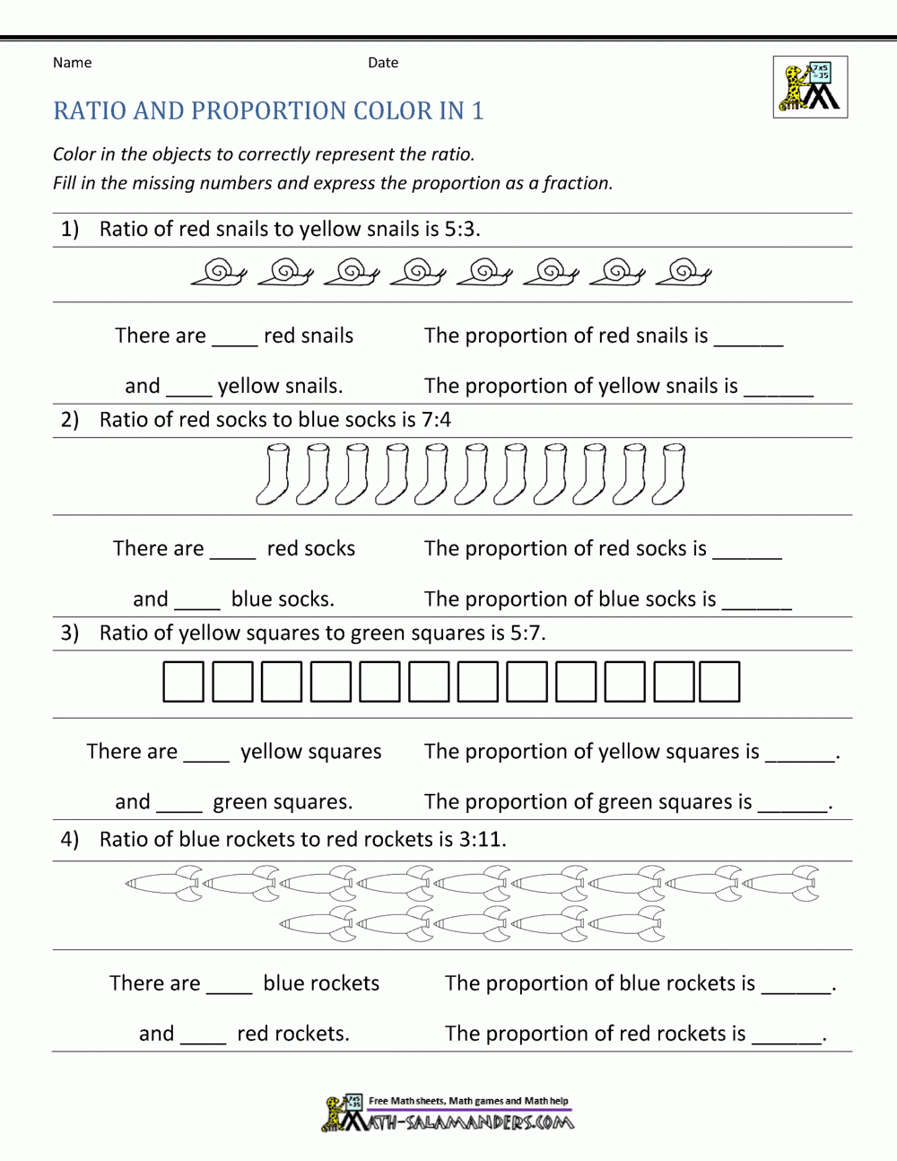 Ratio And Proportion Worksheet Worksheets Library