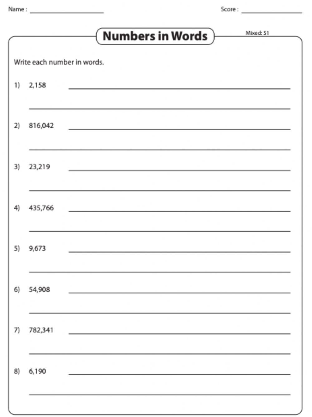 Reading And Writing Numbers Worksheet Worksheets Library Reading And Writing Numbers Worksheet Worksheets Library