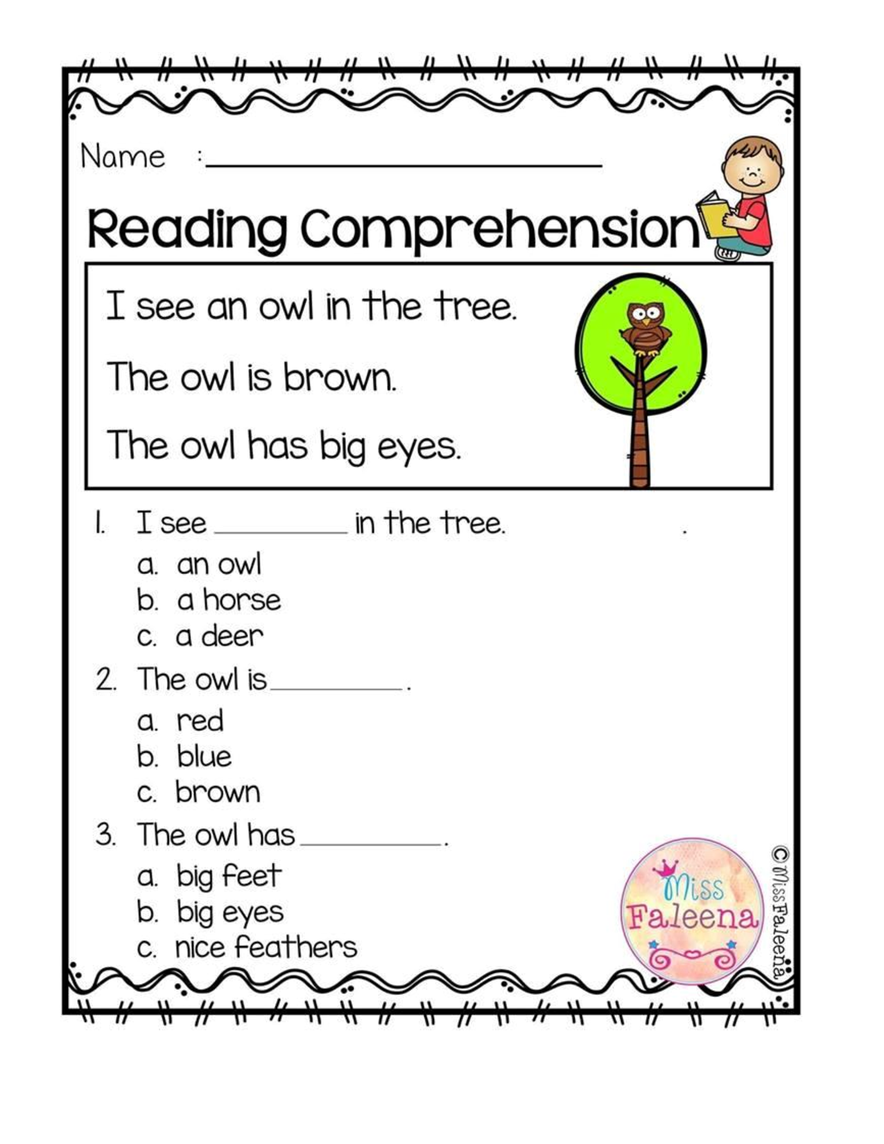 reading worksheets for 2nd graders