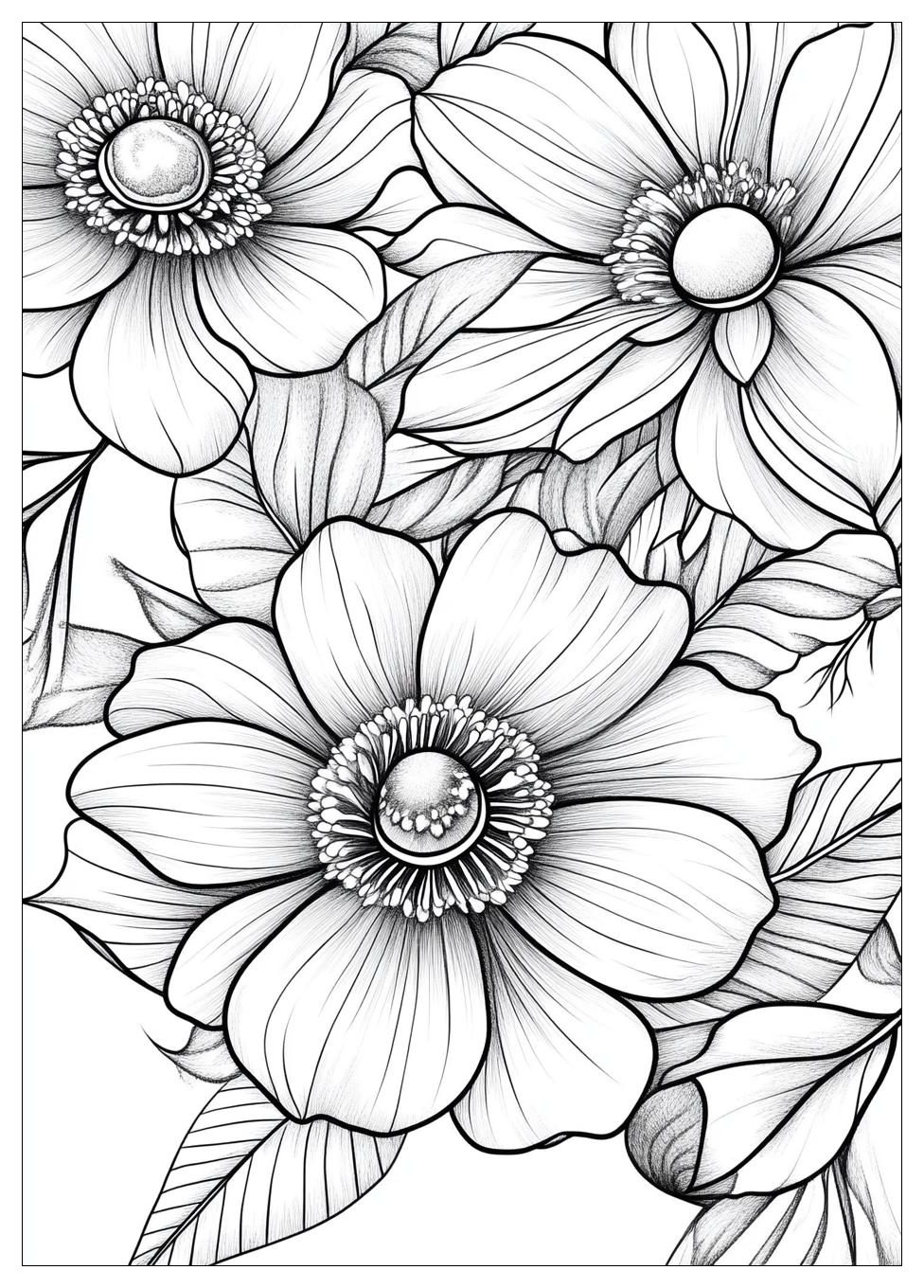 Realistic Flower Coloring Pages Master The Art Of Botanical Detail