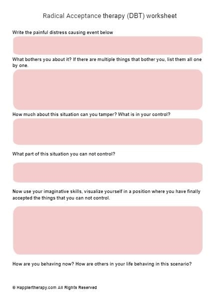 Reality Acceptance Worksheet DBT SKILLS APPLICATION PEERS Reality Acceptance Worksheet DBT SKILLS APPLICATION PEERS