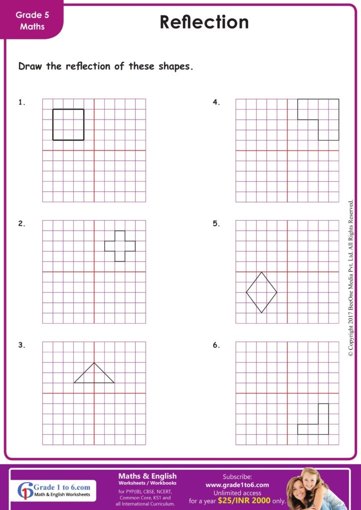 reflection math worksheets reflection math worksheets