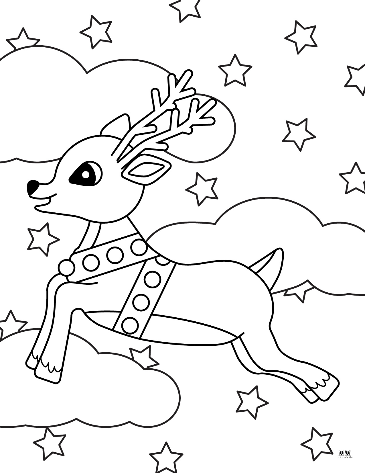 reindeer coloring page reindeer coloring page